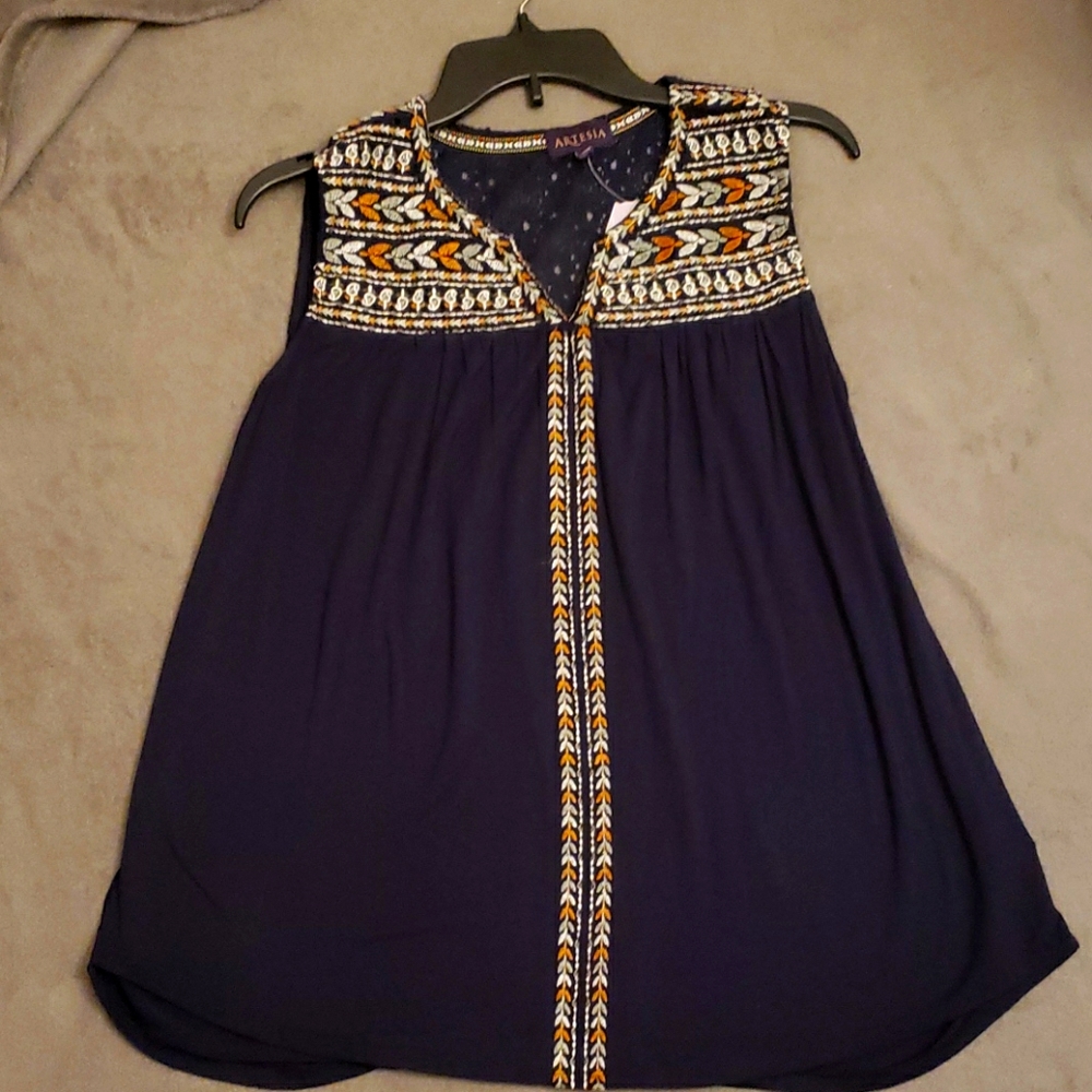 Womens blue tank top